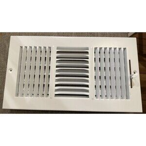Everbilt White Metal 12 x 6 Ceiling & Wall 3 Way Airflow Vent Register